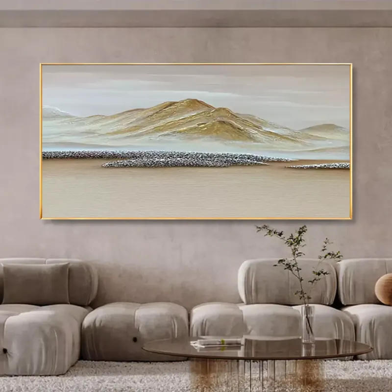 3D Gold Mountain Texture Painting