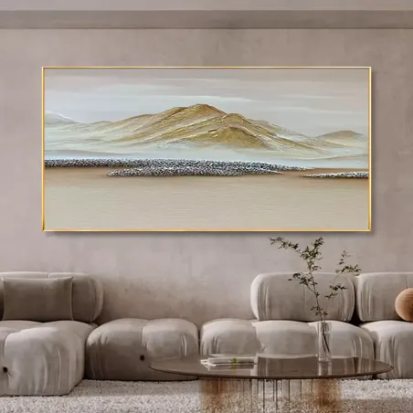3D Gold Mountain Texture Painting