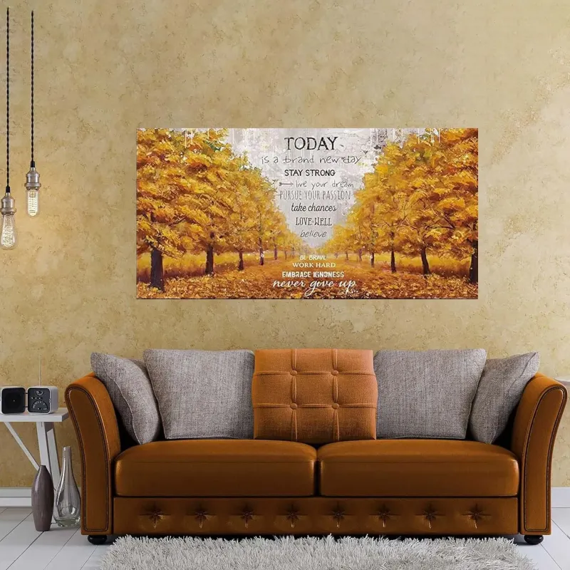 Autumn Forest Inspirational Canvas