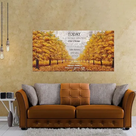 Autumn Forest Inspirational Canvas
