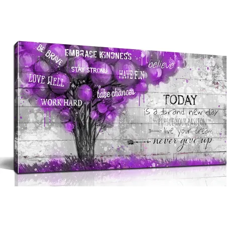 Inspirational Purple Tree Canvas