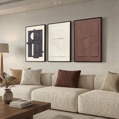 3-Piece 3D Textured Wall Art