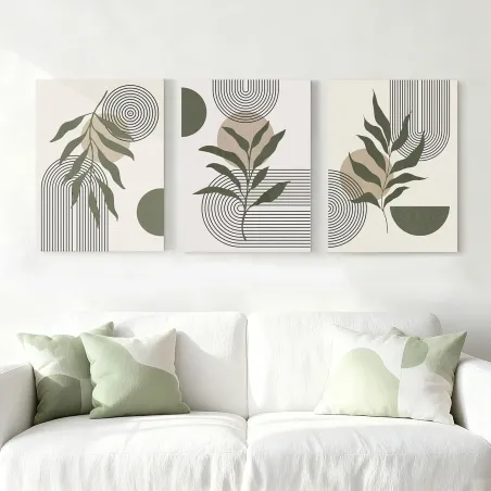 Sage Green Boho Wall Art Set