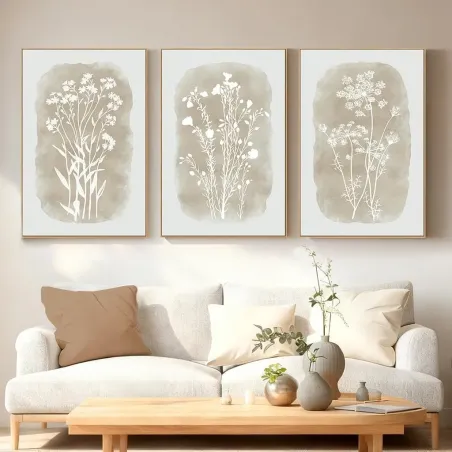 3-Piece Boho Botanical Art Set