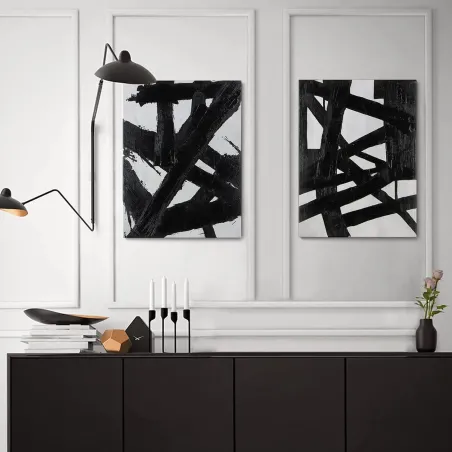 Abstract Black & White Canvas