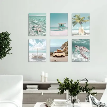 6-Piece Coastal Canvas Art Set