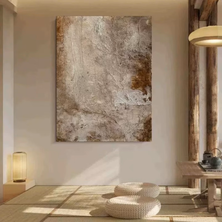 Wabi-Sabi Hand-Painted Oil Art