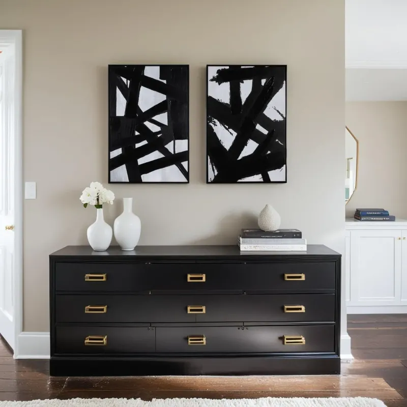 Modern Black & White Abstract