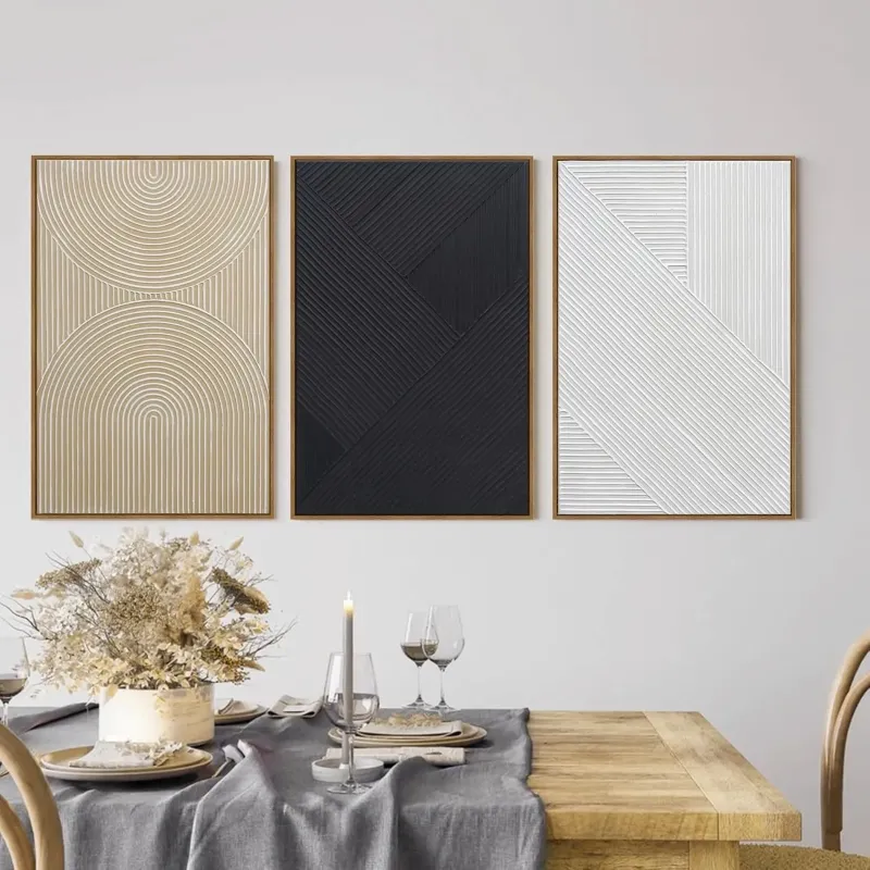 3D Textured Boho Oil Paintings