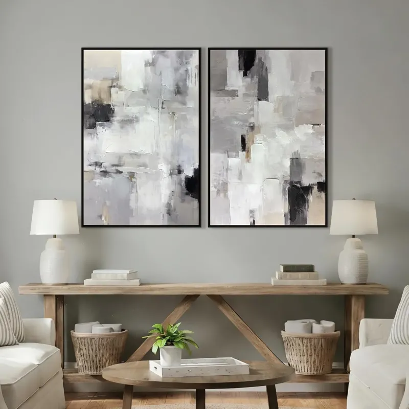 Neutral Abstract Textured Art
