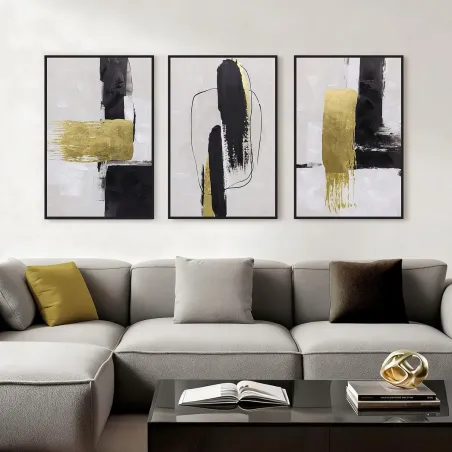 Large Abstract Gold Wall Art