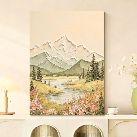 Hand Painted Textured Mountain