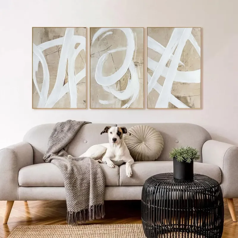 Textured Neutral Abstract Set