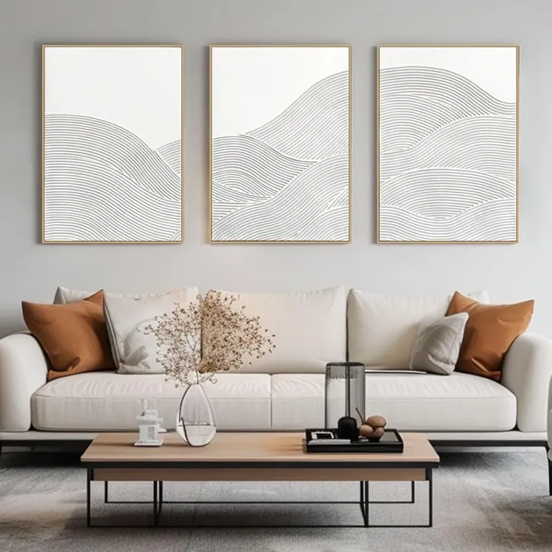 3pc Abstract Textured Art Set