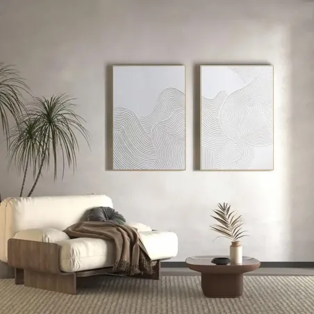 3D Neutral Abstract Art
