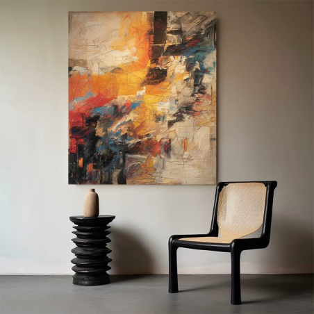 Abstract Dynamic Fire Oil Art