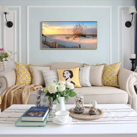Sunset Beach Canvas Wall Art
