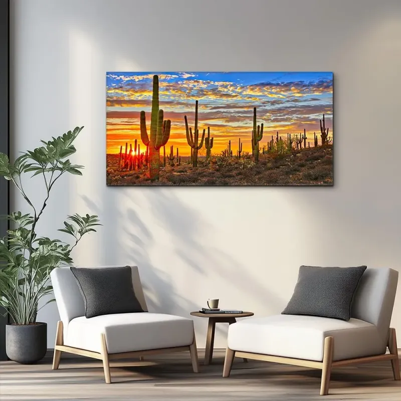 Saguaro Sunset Canvas Art
