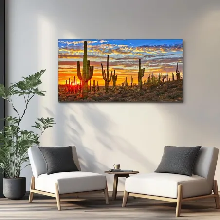 Saguaro Sunset Canvas Art