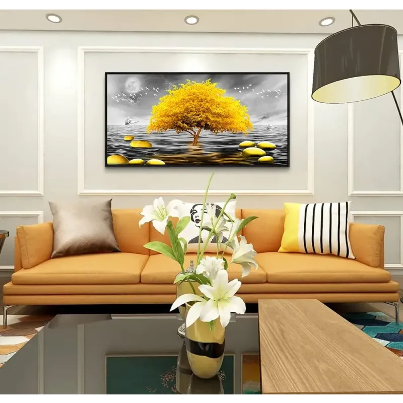 Golden Tree Modern Wall Art