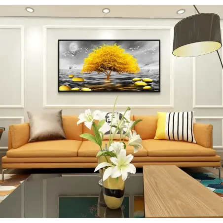 Golden Tree Modern Wall Art