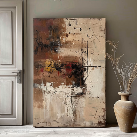 Earth Tone Abstract Oil Painting