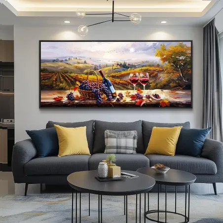 Vineyard & Wine Canvas Art