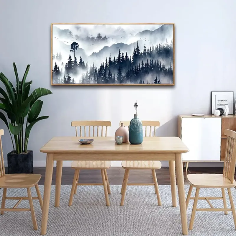 Foggy Forest Pine Wall Art