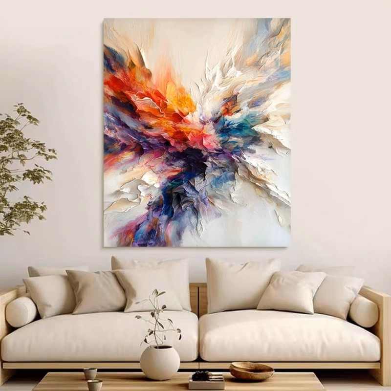 Abstract Vibrant Textured Art