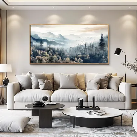 Misty Mountain Forest Canvas