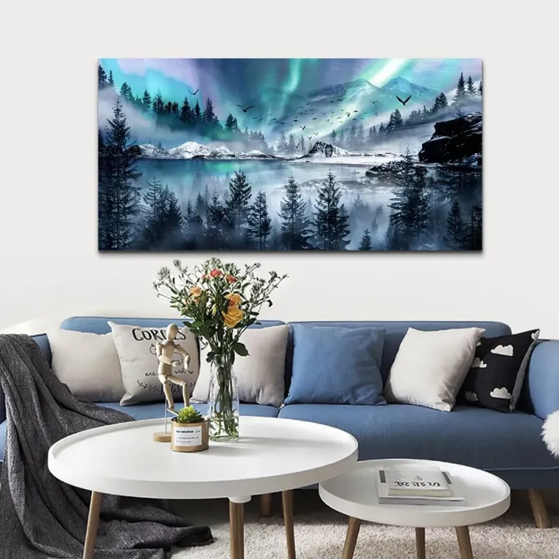 Aurora Forest Canvas Art