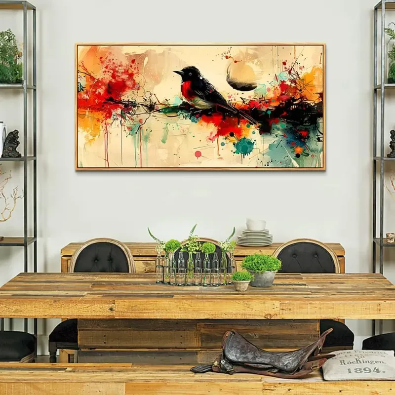 Modern Abstract Bird Canvas Art