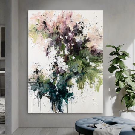 Abstract Floral Canvas Oil Painting